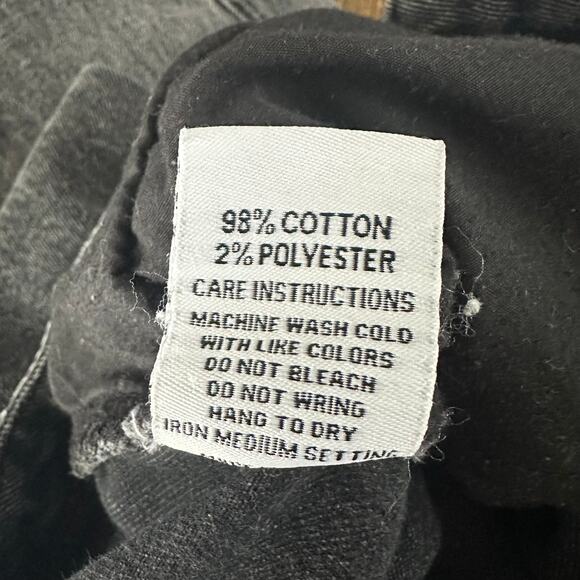 12th Tribe Sz 28 Black Boyfriend Straight Jeans Crossover Button High Rise - Picture 12 of 12